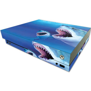 MightySkins Skin Compatible with Microsoft One X Console Only - Great Whites | Protective, Durable, and Unique Vinyl Decal wrap Cover | Easy to Apply