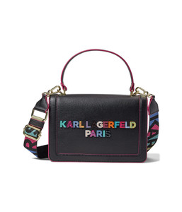 KARL LAGERFELD Paris Simone Crossbody Black/Stud Logo One Size