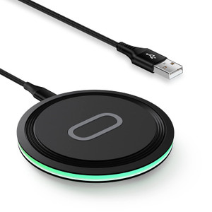 15W Wireless Charger Fast Charging Pad for Samsung Galaxy S25 FE Edge Plus Ultra S25+ S24 S23 S22 S21 S20 Ultra 5G FE S10 S9 S8 S7 S6, Note 20 10 9 8