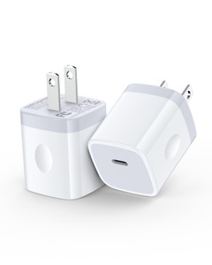 Samsung Galaxy S25 USB C Fast Charger Block, 2Pack 20W PD3.0 AILKIN Wall Plug Charging Cube, 5V 3A USBC Power Adapter for Samsung Galaxy A17 A16 5G,