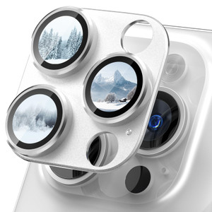 CloudValley for iPhone 16 Pro/iPhone 16 Pro Max Camera Lens Protector, [AR+AF 99% Transmittance] [Full Coverage] Ultra-HD Tempered Glass Cover, Metal