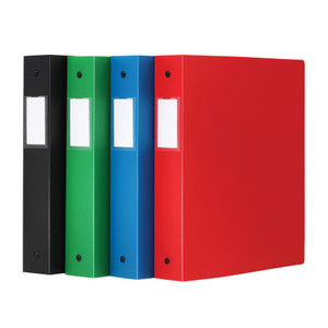 Oxford Flexible Binders, Binders for School and Office, Strong Flexible Poly, 4 Clear Pockets, Holds up to 350 Sheets, 1.5 inch Binder, 4 Assorted Co