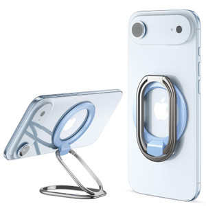?2025 Upgraded? Mag Safe Phone Ring Holder, SUPERONE Adjustable Magnetic Kickstand & Removable Phone Grip Compatible with Wireless Charging Only for