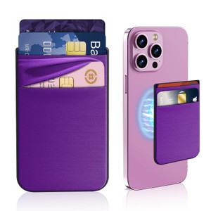 CloudValley Magnetic Wallet Compatible with MagSafe for iPhone 16 15 14 13 12 Promax, 5 Card Stick on Back of Phone Credit Cards/ID Card Cell Phone C