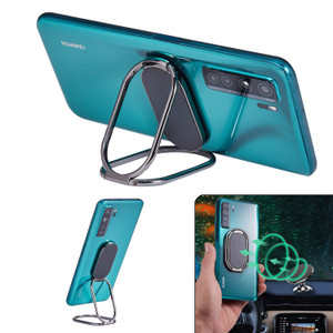 Rimyam Phone Ring Holder Finger Kickstand Foldable Cellphone Stand 360° Rotation Metal Ring Grip Holder for Magnetic Car Mount Compatible with iPhone