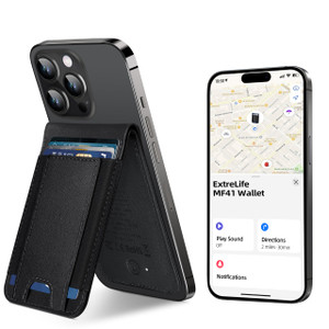 ExtreLife for MagSafe Wallet with Apple Find My, 8-Card Holder, Adjustable Stand, Magnetic Wallet for iPhone 17/16/15/14/13/12 Series, RFID Blocking,