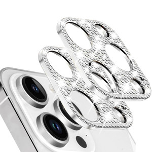 Guppy for iPhone 16 Pro & iPhone 16 Pro Max Camera Lens Protector, 2 Pack Bling 3D Rhinestone Sparkle Diamond Camera Cover Anti Scratch Shockproof Le
