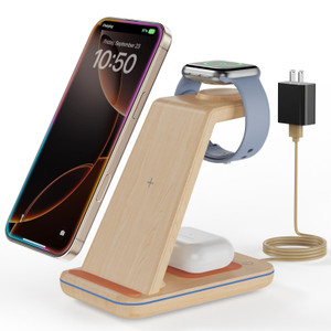 3 in 1 Wireless Charging, Wireless Charger Stand for Multiple Apple Devices, Wireless Charger for iPhone 17 16 15 14 13 12 11 Pro Max XS XR 8, Apple