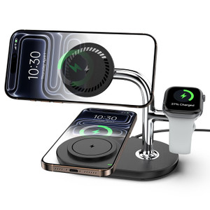Dual Magnetic Charger for iPhone 17/17 Pro/17 Pro, 3 in 1 Wireless Charger for iPhone 16/15/14, Charging Station for Apple Watch, Wireless Charger fo