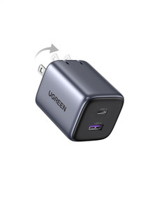 UGREEN 35W USB C Charger for iPhone 17 Fast Charging, Nexode 2-Ports GaN Foldable PPS Compact Fast Wall Charger Block for iPhone 17/16/15, Galaxy S25