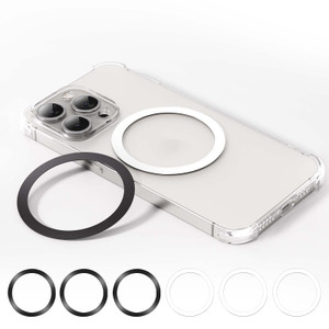 WONLIVE Metal Ring Sticker for Android/Samsung, Compatible with MagSafe Phone, Universal Metal Ring Sticker Fits for MagSafe Accessories, for iPhone
