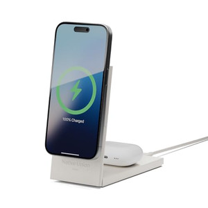Native Union Rise 2-in-1 Magnetic Wireless Charger  Qi2 Certified & MagSafe Compatible  15W Fast-Charging Foldable Charging Stand for iPhone Air, 1