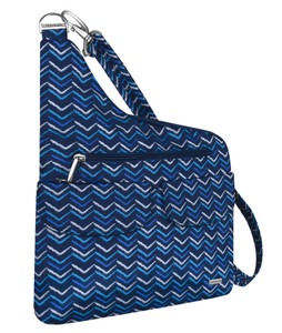 Travelon Anti-Theft Cross-Body Bag, Two Pocket (A V STRIPE)