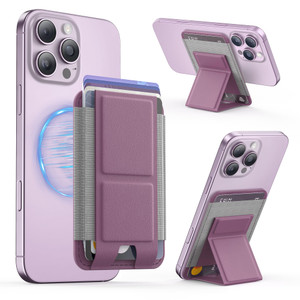 GONEZ for MagSafe Wallet with Stand, Stronger Magnetic Card Holder for iPhone 17/16/15/14/13/12 Series, Premium Leather Phone Wallet with RFID Blocki