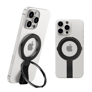 Magnetic Phone Grip Holder Kickstand for iPhone 16 15 14 13 12 Plus,Phone Ring Holder Stand Removable Magsafe Finger Loop Grip for Samsung Galaxy S25