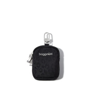 Baggallini Womens On The Go Mini Pouch, Black Cheetah Emboss