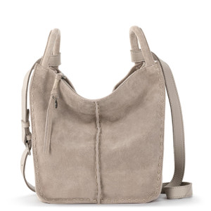The Sak Los Feliz Crossbody in Leather, Adjustable Crossbody Strap, Sand Suede