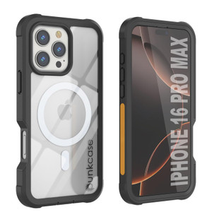 PunkCase for iPhone 16 Pro Max Case [Spartan 3.0] Rugged Heavy Duty Cover W/Kickstand+MagRing & Privacy Tempered Glass Screen Protector | 360 Protect