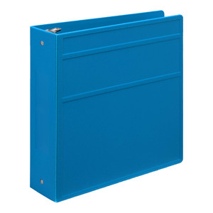 Carstens 3-Inch Heavy Duty 3-Ring Binder - Side Opening, Pool Blue, Durable Plastic, Precision No-Gap Rings, Waterproof Cover, No Pockets, Holds 400