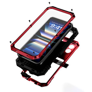 Lunivop fit for iPhone 16 Case 6.1inch Heavy Duty Rugged [Aluminium Stan] Military Grade Metal Rubber [Built in Screen Protector Camera Lens ] Phone