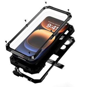 Lunivop Case Compatibility with iPhone 16 Pro Max Case 6.9 '' 2024 Heavy Duty Protection Dustproof Rugged Military Grade Metal Built in Screen Protec