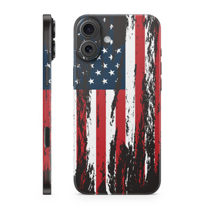 Phone Skin Compatible with Apple iPhone 16 Plus - Tattered Flag - Premium 3M Vinyl Protective Wrap Decal Cover - Easy to Apply | Crafted in The USA b