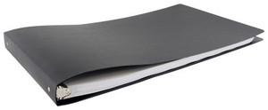 11x17 Binder Poly Panel Featuring a 1" Round Ring Black