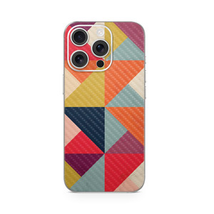 Carbon Fiber Phone Skin Compatible with Apple iPhone 16 Pro - Bright and Happy - Premium 3M Vinyl Protective Wrap Decal Cover - Easy to Apply | Craft