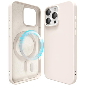 Oakxco Silicone Case for iPhone 16 Pro Case Magnetic, Compatible with Magsafe Wireless Charging, Slim Thin Soft Rubber Gel, Girly Cute Aesthetic Tren