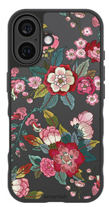 Smartish - Vintage Floral - iPhone 16 Magnetic Case - Gripmunk Compatible with MagSafe [Lightweight + Protective] Slim Thin Cover with Microfiber Lin