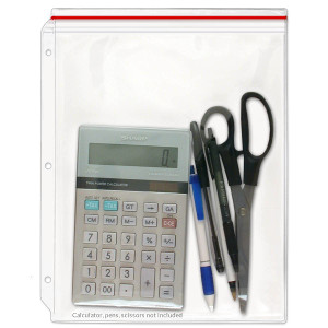 STORE SMART - Supply Zipper Case for 3-Ring Binders - 10-Pack - Vinyl Plastic - VH309-10