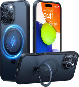 TORRAS Ultra-Magnetic Ostand for iPhone 16 Pro Case, [Compatible with MagSafe] [Flexible Stable Stand] Military-Grade Protection Translucent Slim Ant