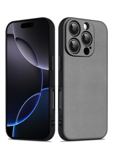 Duxsmei for iPhone 16 Pro Case, TPU and Suede PU Leather Case, Anti-Vibration Anti-Slip Ultralight Luxury Cover for iPhone 16 Pro 6.3" 2024, for Men