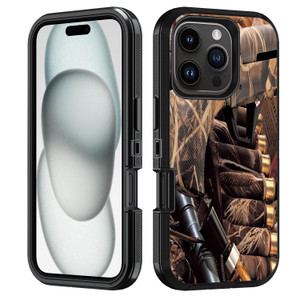 BWOOLL for iPhone 16 Pro Case, Heavy Duty 3 in 1 Hybrid Hard PC & Soft Silicone [Military Grade] Shockproof Drop Protection Case for iPhone 16 Pro 6.