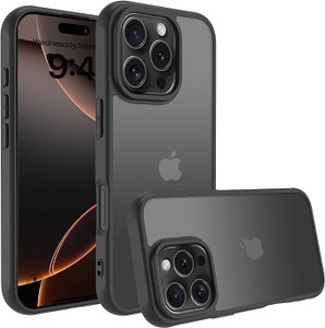 GROZHJAL for iPhone 16 Pro Matte Phone Case,Lightweight Phone Case,Shockproof with Anti-Fingerprint Phone Cover, for 16 Pro 6.3 inch (Black, iPhone 1