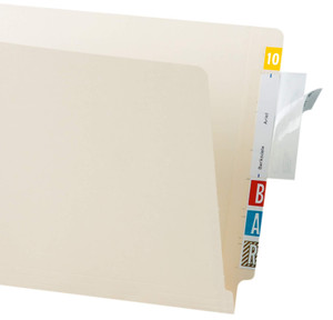 Tabbies File Folder Label Protectors, Clear, Wrap-Around, Self-Adhesive, 4" W x 2" H, 500 Protectors Per Roll (88485)