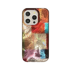 Reezaddin Aesthetic Colorful Checkered Glitter Phone Case for iPhone 16 Pro Max 6.9(in),Retro Trendy Shiny Bling Combo Checkers Glossy Girls Women Pr