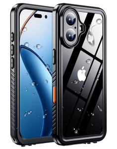 MOZOTER for iPhone 16 Case Waterproof,[IPX8 Underwater Case][Full Body Shockproof & Military Dropproof] Clear Sound Quality Built-in Screen Protector