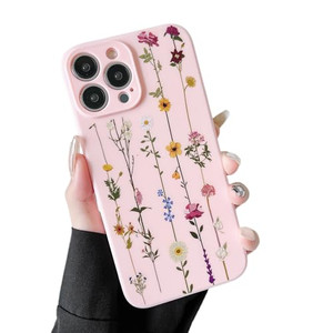 ZTOFERA Floral Case for iPhone 15 Pro Max 6.7",Cute Flower Pattern Case for Girls Women,Flexible Silicone Protective Slim Shockproof Bumper Phone Cov