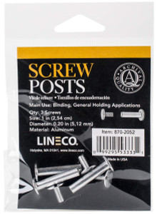 Lineco Bookbinding Aluminum Screw Posts 3/Pkg, 1"