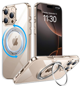 Temdan Designed for iPhone 16 Pro Max Case, 360°Rotatable Ring Stand Compatible with MagSafe Military-Grade Protection Magnetic Kickstand Case 6.9 in