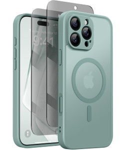 Magnetic for iPhone 16 Pro Case with Camera Control Button,Compatible with MagSafe,[Full Camera Protection][Privacy Screen Protector]Non-slip Matte T