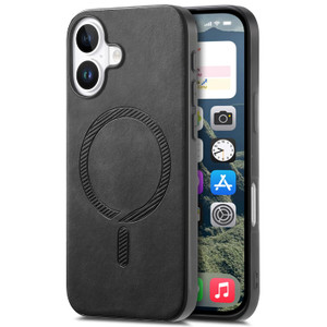 Dinglijia Slim Leather Case Compatible with MagSafe Strong Magnetic Case for iPhone 16 Plus,Camera and Screen Protection Cover for iPhone 16 Plus,FG