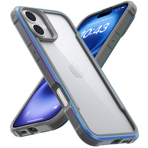 RAPTIC Shield for iPhone 16 Plus, 2024 Capture Button Shockproof Protective Clear Case, Military Grade 13ft Drop Tested, Durable Aluminum Frame, Anti