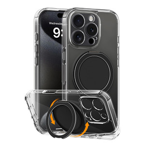 COOLQO Magnetic for iPhone 16 Pro Max Case with Stand, Compatible with MagSafe, Military Grade Drop Protection, Non-Yellowing Scratch-Resistant Back