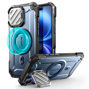 SUPCASE for iPhone 16 Case 6.1'' 2024 with Camera Cover Stand (UBMag XT), [Compatible with MagSafe] [Built-in Kickstand] [Military-Grade Protection]