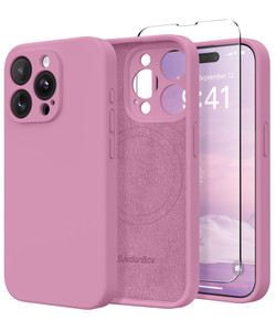 SuydanBox Magnetic for iPhone 14 Pro Max Case, Compatible with MagSafe, [Full Camera Protection][Screen Protector] Silicone Shockproof Protective Pho