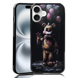 MMYAJT Black Cute Phone Case Fit for iPhone 16 Plus, TPU Shockproof Protective iPhone Case Horror Video Game Phone Cover Gift for Boy Girl Men Women