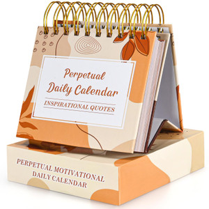 Motivational Calendar, Daily Flip Calendar with Inspirational Quotes, Perpetual Desk Calendar, Inspirational Gifts for Women, Office Decor for Women,