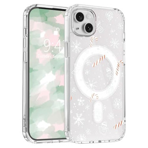 LuminousGuard for iPhone 16 Case, Compatible with MagSafe, Cute Christmas Snowflake Magnetic Phone Case, Clear Soft Slim Fit Shockproof Protective Co